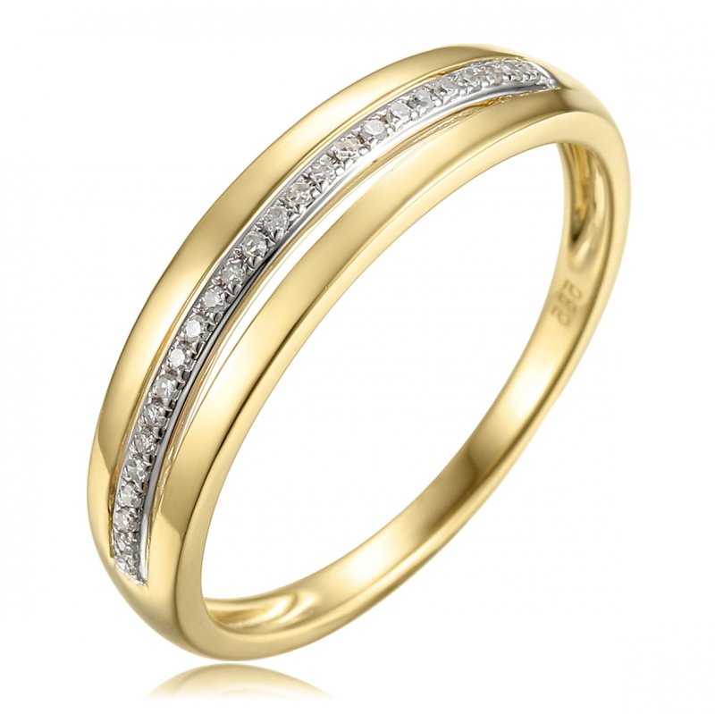 Złoty pierścionek z diamentem