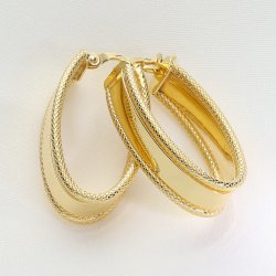 Złote Kolczyki Koła Damskie Próba 585 - Elegancka Biżuteria