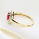 Złoty pierścionek z rubinem i brylantami – luksus i elegancja