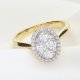 Złoty Pierścionek z Brylantami Owal Halo | Luksusowa Biżuteria | Adoro