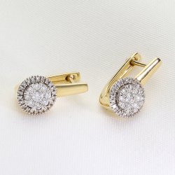 Złote kolczyki z brylantami 585 – elegancja i blask | Adoro