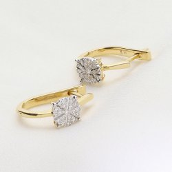 Złote kolczyki z brylantami 585 – elegancka biżuteria klasy premium