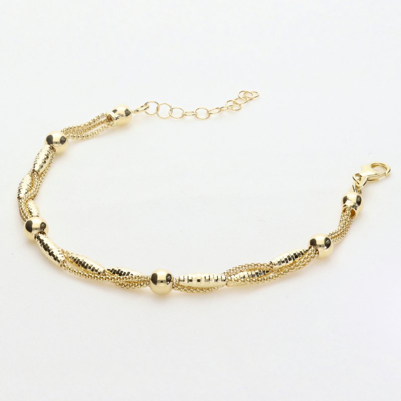 Złota bransoletka o eleganckim splocie – subtelny dodatek z klasą