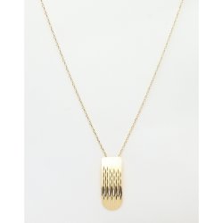Złoty naszyjnik z geometrycznym wisiorkiem – elegancka biżuteria dla kobiet