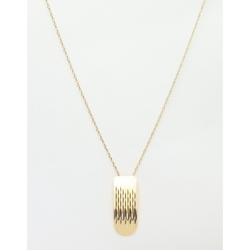 Złoty naszyjnik z geometrycznym wisiorkiem – elegancka biżuteria dla kobiet