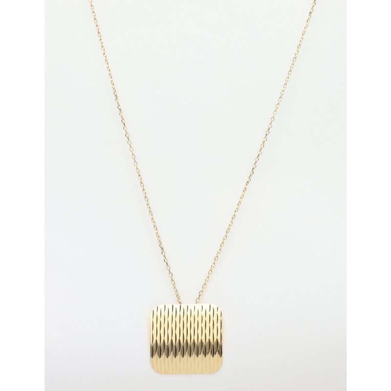 Złoty naszyjnik z geometrycznym wisiorkiem – elegancka biżuteria dla kobiet