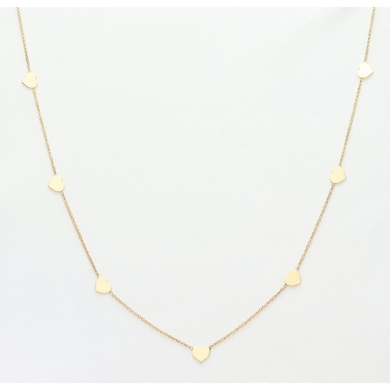 Złoty naszyjnik z serduszkami – delikatna celebrytka ze złota