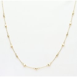 Złoty naszyjnik z kuleczkami i kosteczkami – delikatny łańcuszek | Adoro