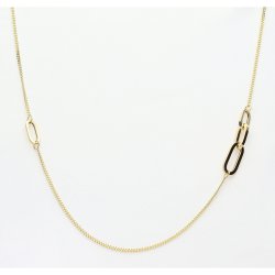 Złoty łańcuszek z owalnymi ogniwami – elegancki i stylowy |Adoro