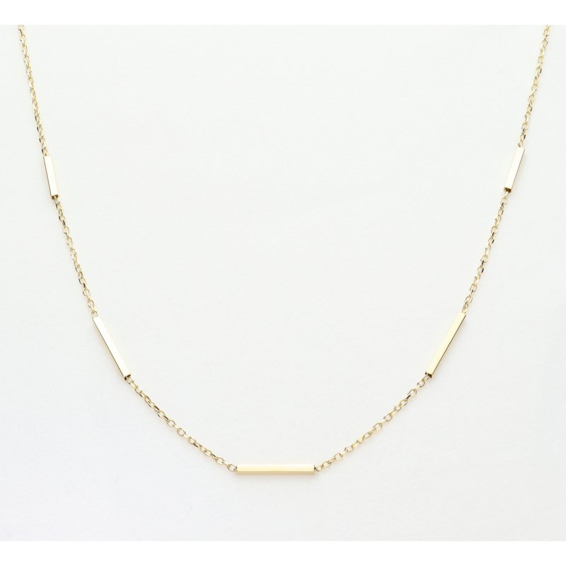 Minimalistyczny Złoty Naszyjnik z Pałeczkami | Próba 585