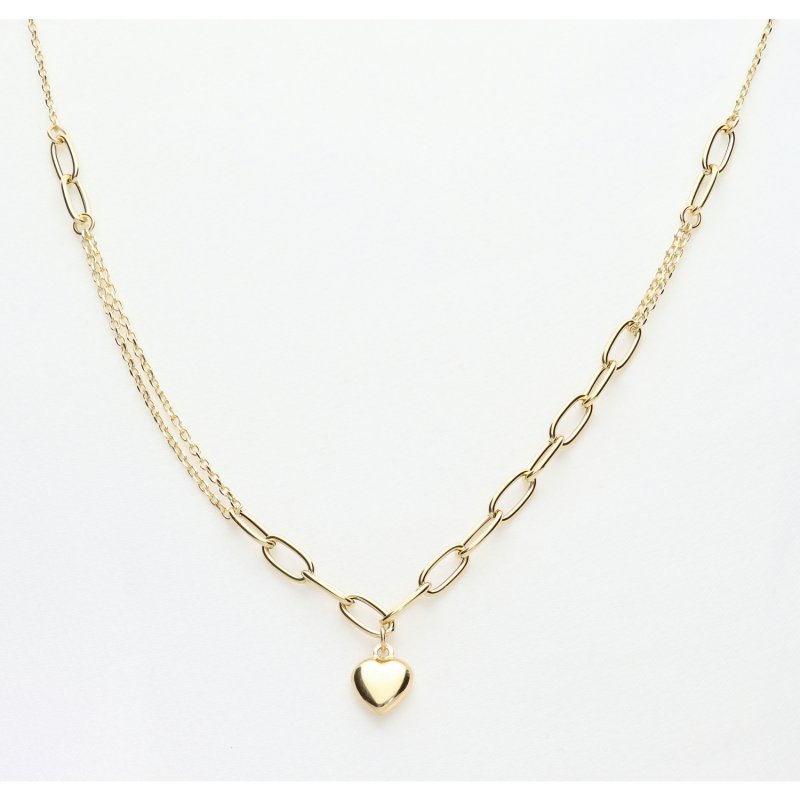Naszyjnik Złoty - Łańcuchy i Serce