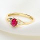 Pierścionek Złoty z Rubinem i Brylantami| Elegancki | Prezent
