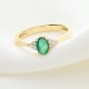 Luksusowy Pierścionek Ze Szmaragdem i Diamentami