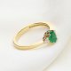 Luksusowy Pierścionek Ze Szmaragdem i Diamentami