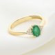 Luksusowy Pierścionek Ze Szmaragdem i Diamentami