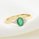 Luksusowy Pierścionek Ze Szmaragdem i Diamentami