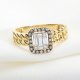 Złoty pierścionek z brylantami – elegancki pierścionek z baguette