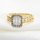 Złoty pierścionek z brylantami – elegancki pierścionek z baguette