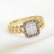 Złoty pierścionek z brylantami – elegancki pierścionek z baguette