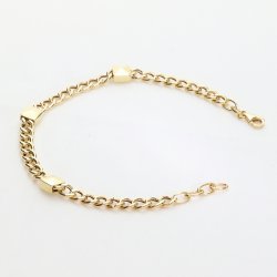 Złota Bransoletka Pancerka z Kostkami | Nowoczesna Biżuteria