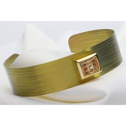 Złota Bransoleta Mankietowa ze Srebra i Tytanu – Nowoczesny Design