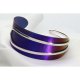 Artystyczna Bransoleta Srebro i Tytan – Gradient Blue & Purple | Cuff