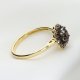 Ekskluzywny złoty pierścionek z naturalnym kwarcem dymnym i brylantami