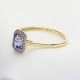 Ekskluzywny złoty pierścionek z naturalnym tanzanitem i brylantami