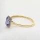 Ekskluzywny złoty pierścionek z naturalnym tanzanitem i brylantami