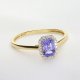 Ekskluzywny złoty pierścionek z naturalnym tanzanitem i brylantami