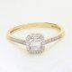 Złoty pierścionek z brylantami | Klasyczna biżuteria diamentowa