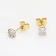 Klasyczne złote kolczyki sztyfty z brylantami 585 | Ponadczasowa elegancja